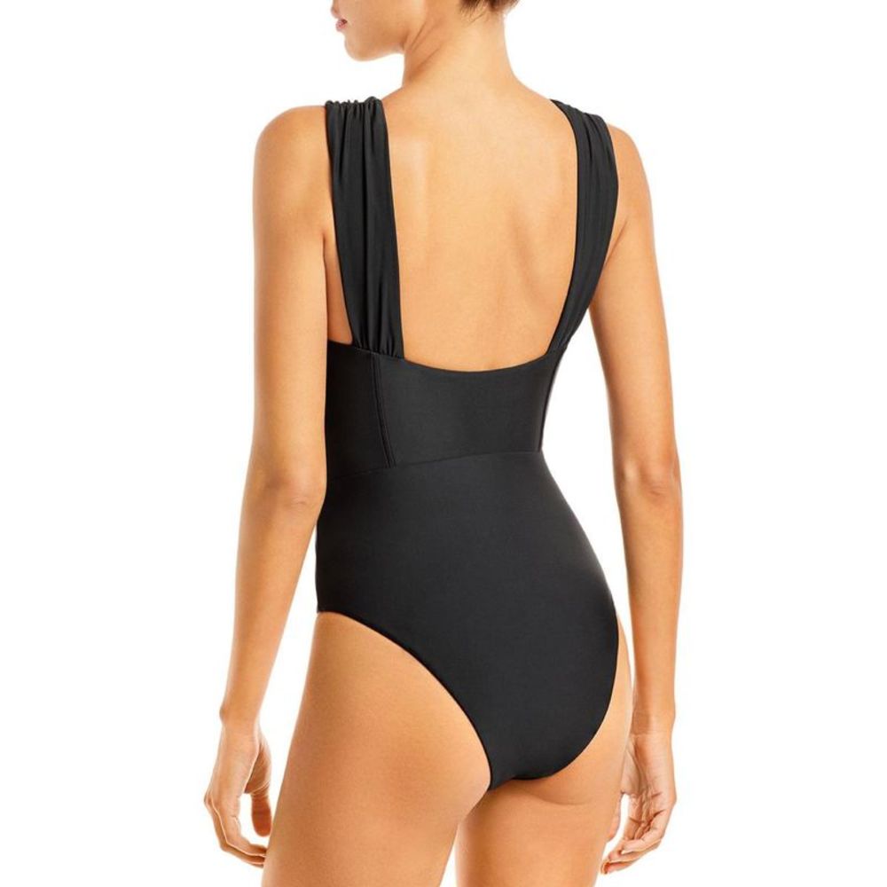 Jonathan Simkhai Womens Black Cross Back One-Piece Swimsuit Swimsuit - Picture 2 of 3